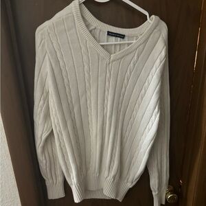 Brandy Melville Cream V-Neck Sweater